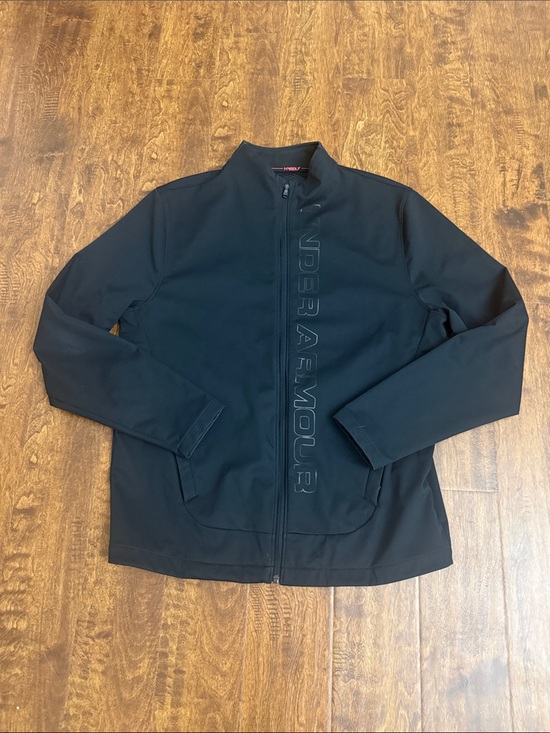 Under Armour Other - Under Armour Black Vertical Logo Full-Zip Performance Jacket